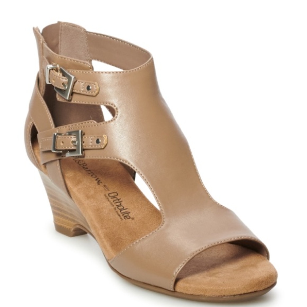 Taupe Wedge Sandals